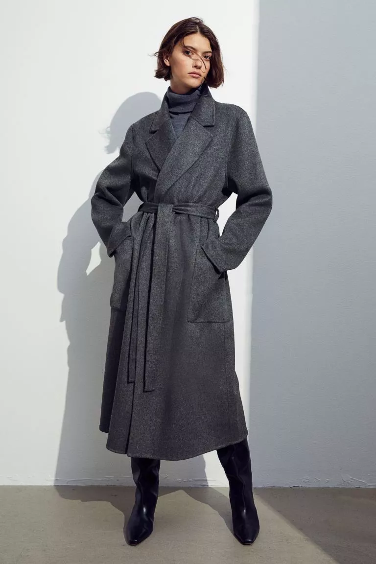 Wool coat with handmade belt curated on LTK