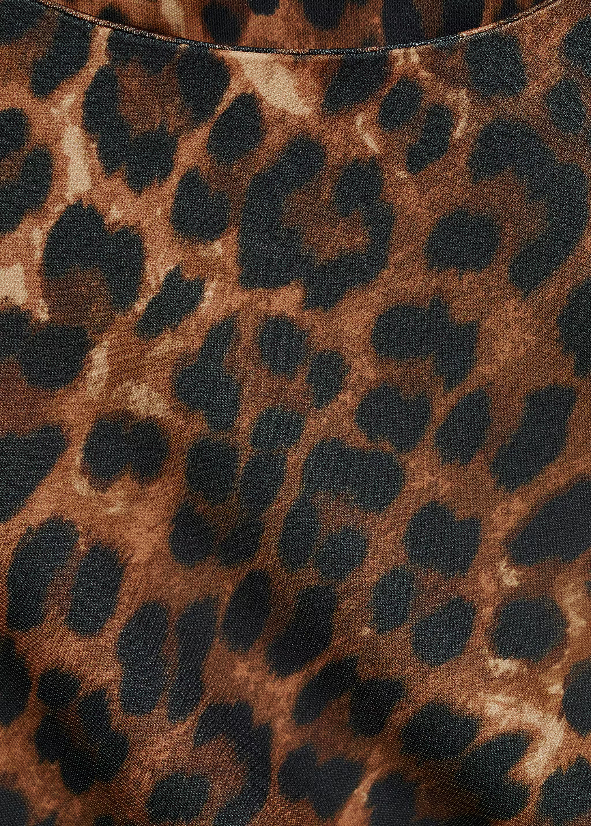 Leopard-print dress with ruffled details | MANGO (UK)