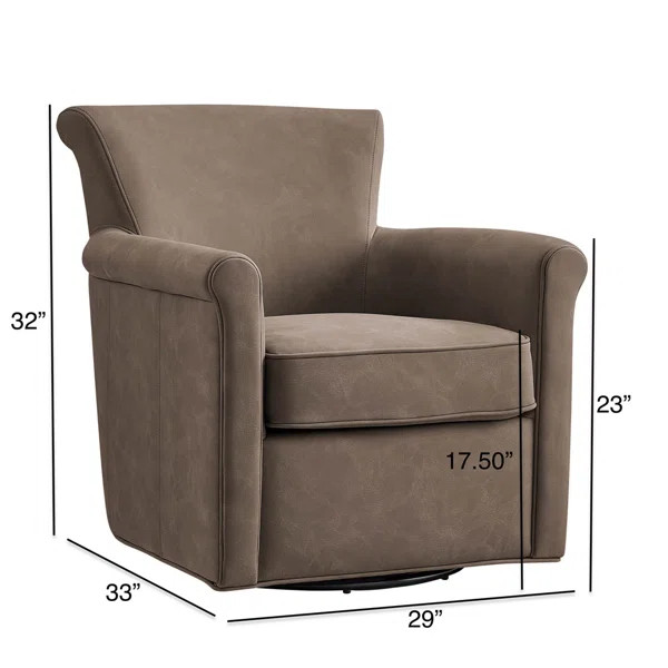 Madaket Vegan Leather Swivel Accent Chair | Wayfair North America
