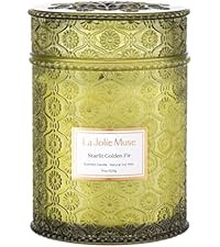 LA JOLIE MUSE Santal Rose Scented Candle – Saffron, Rose & Leather | 6 oz Natural Soy Wax | 40 ... | Amazon (US)