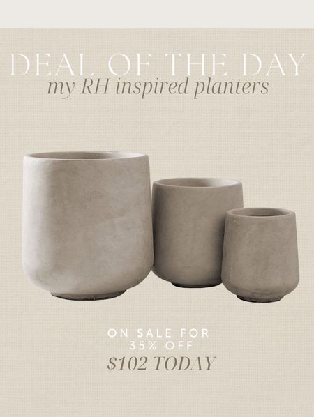 Deal of the day - set of 3 cement planters for $102 Today! I have and love these in my bedroom 🤍 #cementplanter #amazon #amazonfind #amazonhome #amazondeal #salealert #homedecor #neutraldecor #planters #homefinds #modernorganichome 

#LTKunder100 #LTKhome #LTKFind