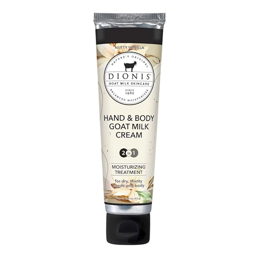 Dionis Goat Milk Skincare Nutty Vanilla Scented Hand & Body Cream - Cruelty Free Travel Size For Hydrating & Moisturizing | Amazon (US)