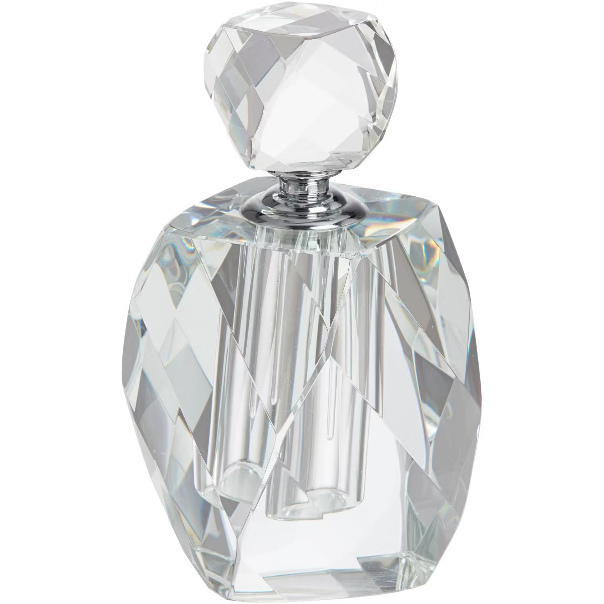 Dahlia Studios Aston 7 1/4" High Clear Glass Decorative Perfume Bottle | Target
