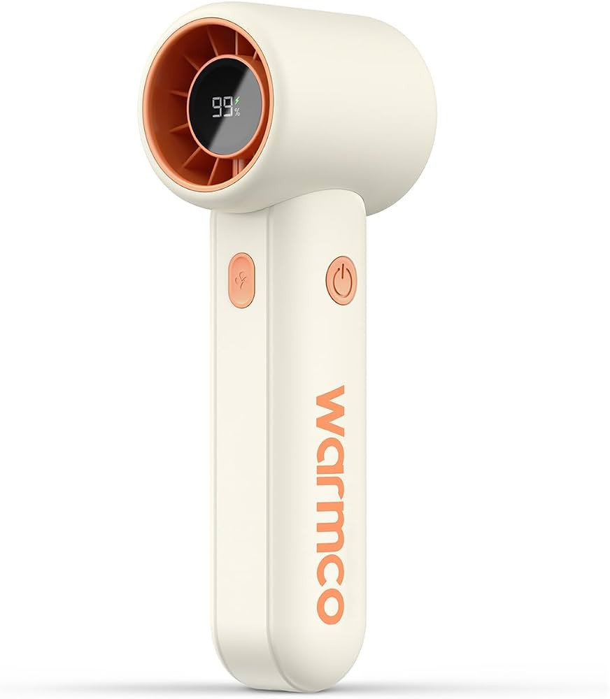 Warmco Portable Handheld Fan, 15000RPM High Speed Turbo Fan with 5000mAh Battery, 1-100 Stepless ... | Amazon (UK)