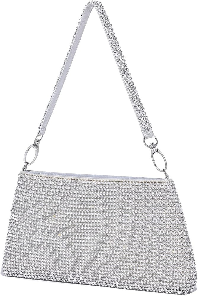 YUWITA Rhinestone Evening Bag Clutch Glitter Sparkly Purse for Women | Amazon (US)