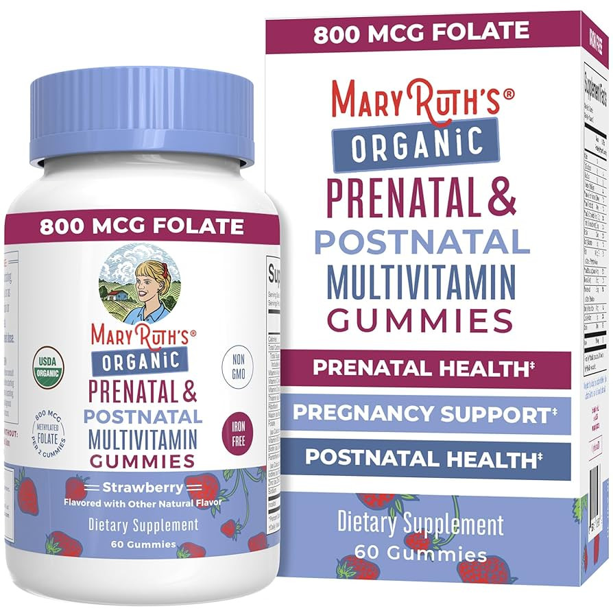 MaryRuth Organics Prenatal Vitamins for Women | USDA Organic Prenatal Gummies | Postnatal Vitamin... | Amazon (US)