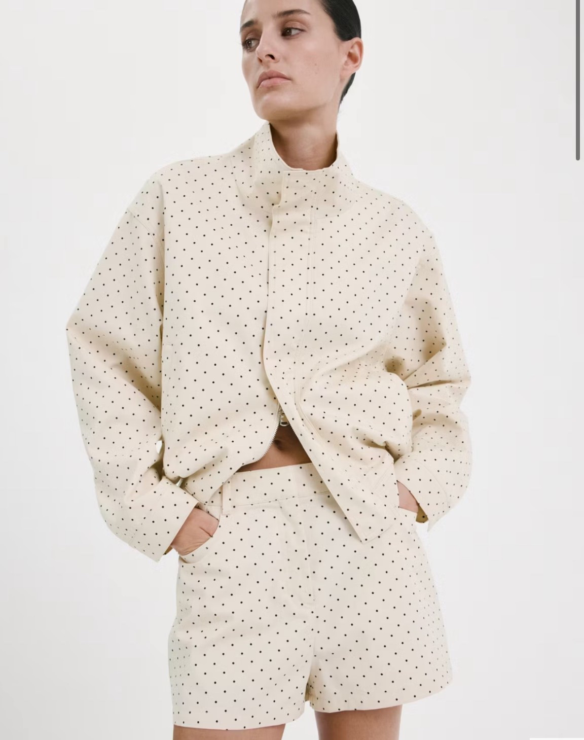 Polka Dot Jacket and Shorts Set 