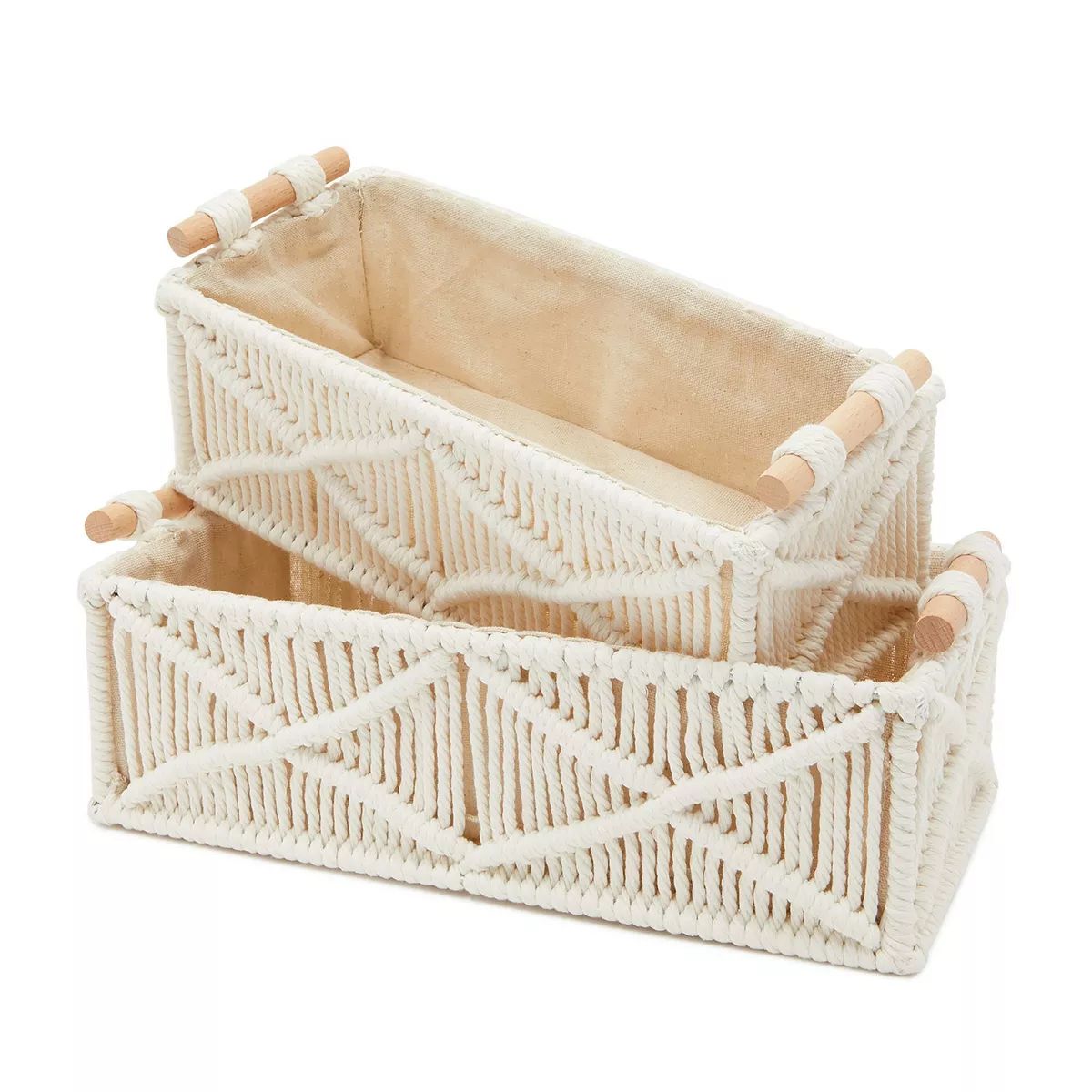Okuna Outpost 2 Pack Macrame Storage Basket for Nursery, Bohemian Style Home Decor and Nursery, 2... | Target