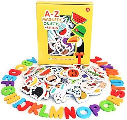 Curious Columbus Magnetic Objects and Letters. Set of 78 Foam Magnets Including 52 Pictures and 2... | Amazon (US)