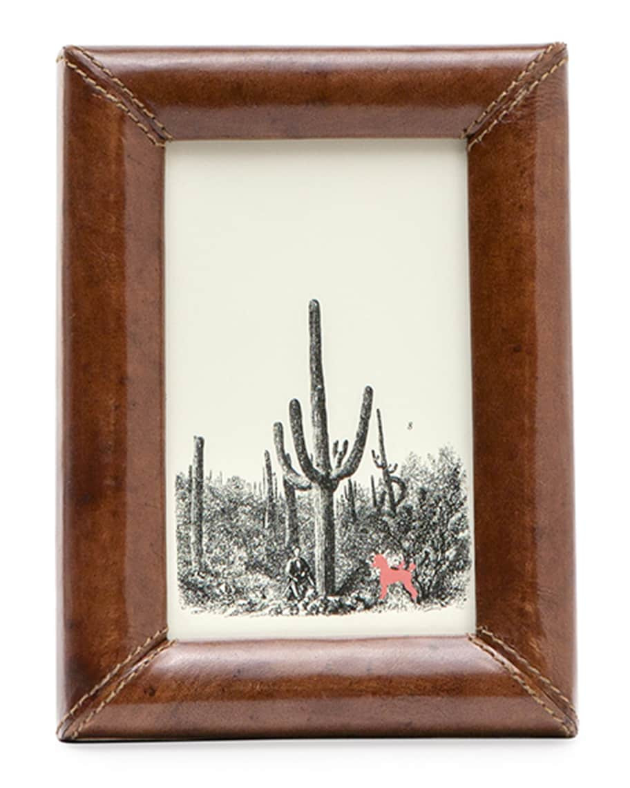 Eton Leather Picture Frame, 4" x 6" | Neiman Marcus