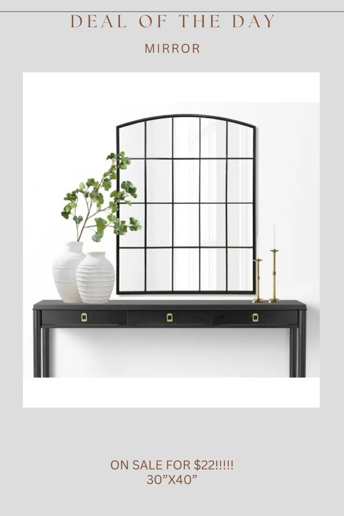 Omg! Insane Walmart rollback deal!! Best priced windowpane mirror I’ve found in this size! 

#LTKSaleAlert #LTKHome #LTKFindsUnder50