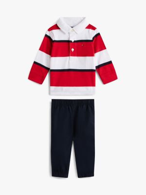 Babies' Stripe Polo Shirt and Pant Set | Tommy Hilfiger | Tommy Hilfiger (US)