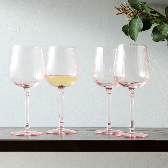 Esme Fluted White Wine Glass Sets | West Elm (US)