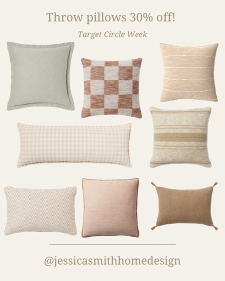 30% off throw pillows - these are some of my favorites! 

#LTKhome #LTKsalealert #LTKxTarget