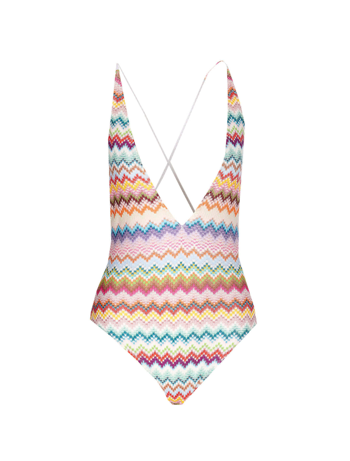 Missoni Zig Zag Motif Pixel Effect One Piece Swimwear | Italist.com US