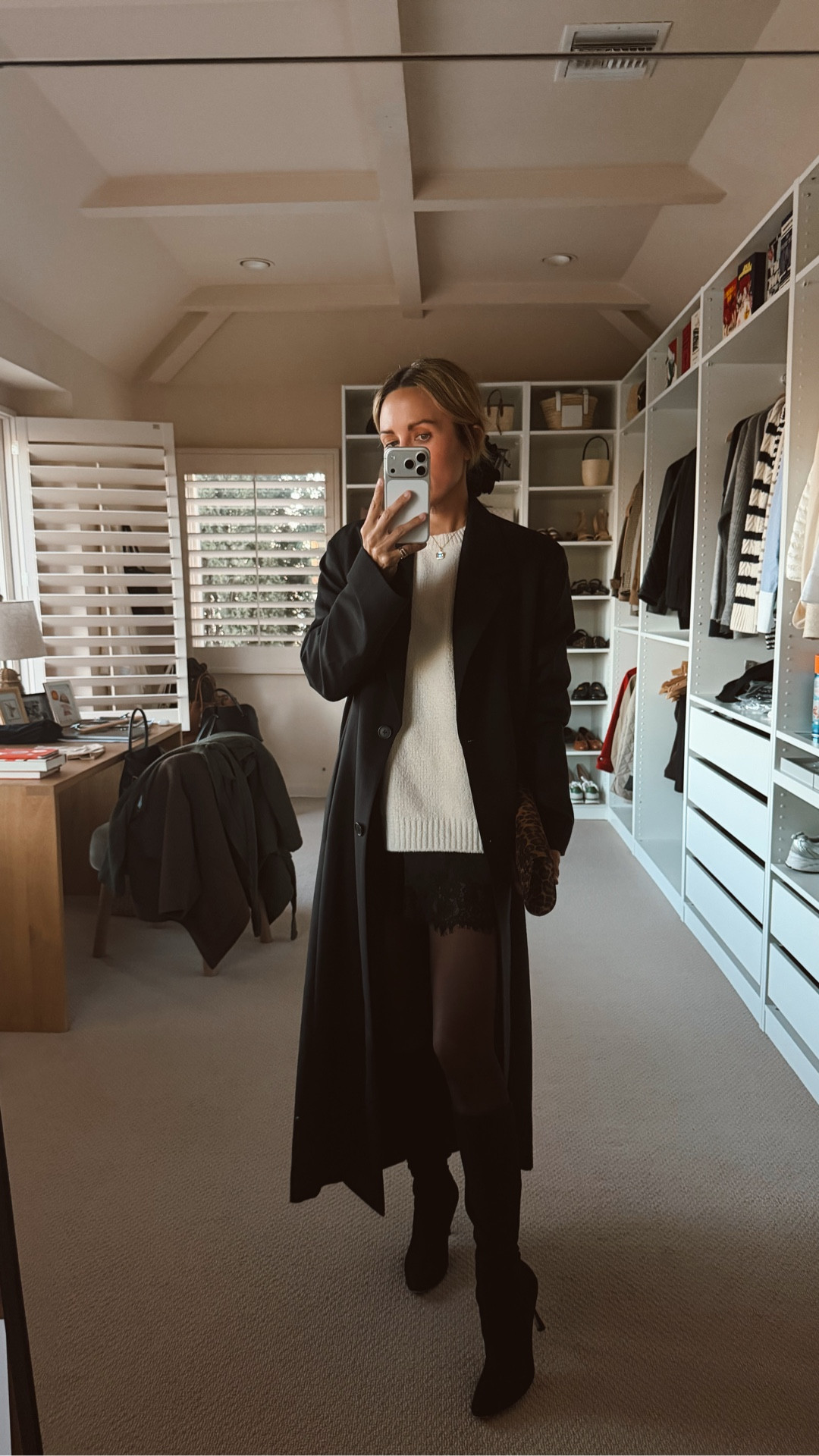 Dinner with the family. Long coat is old by The Row 

#LTKSeasonal #LTKOver40