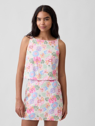 Linen-Blend Apron Top | Gap Factory