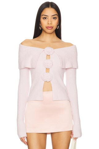 MAJORELLE Corina Sweater in Baby Pink from Revolve.com | Revolve Clothing (Global)