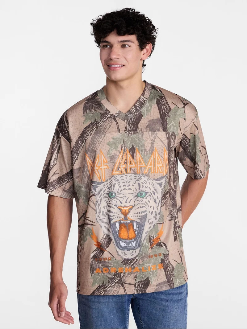 Def Leppard Men's and Big Men's Jersey with Short Sleeves, Sizes S-3XL | Walmart (US)