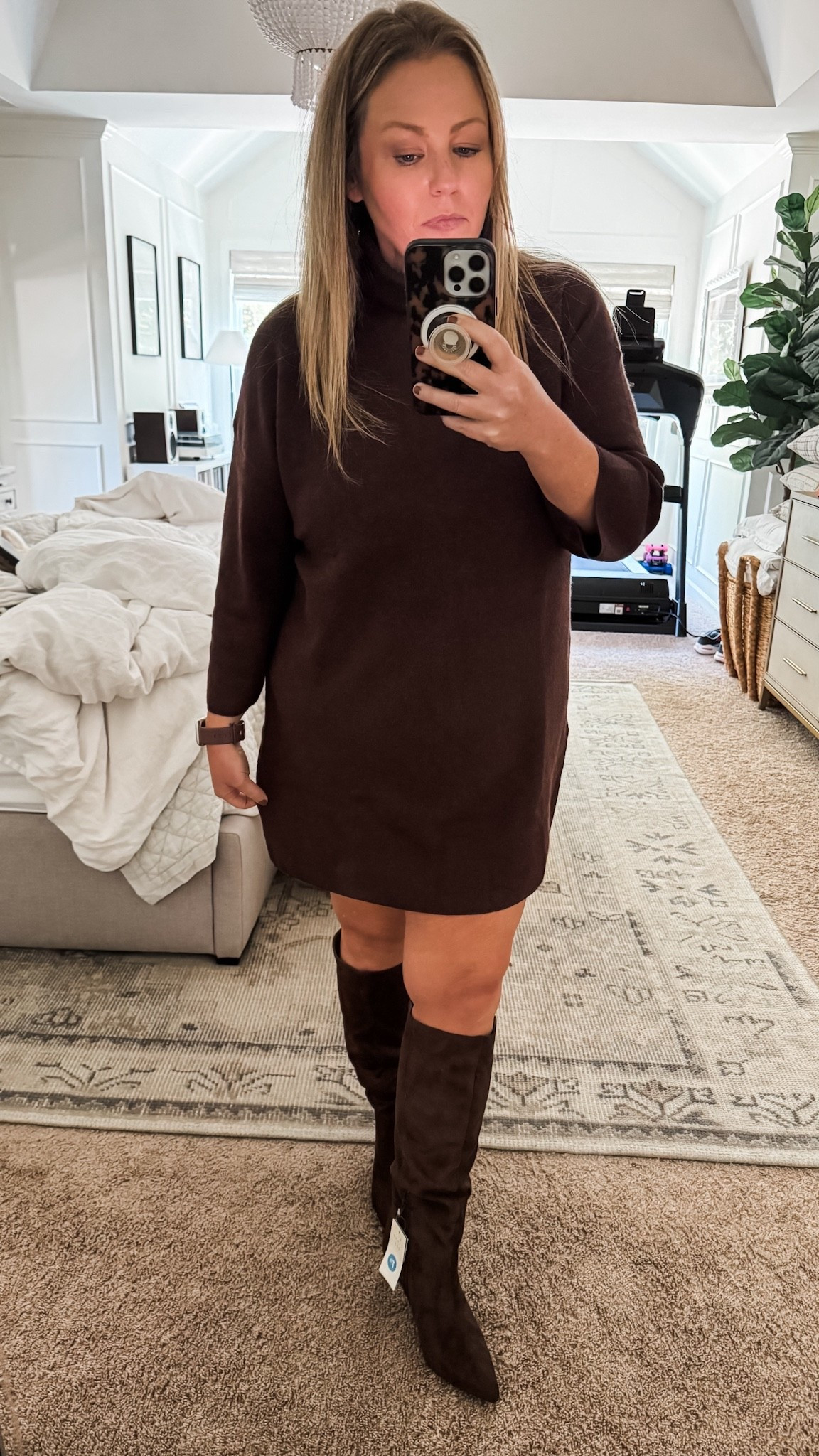 This short sweater dress is so soft and is just the right weight for the season, paired with these tall suede boots. Fall fashion fall dress mini dress work dress date night dress

#LTKShoeCrush #LTKStyleTip #LTKBeauty