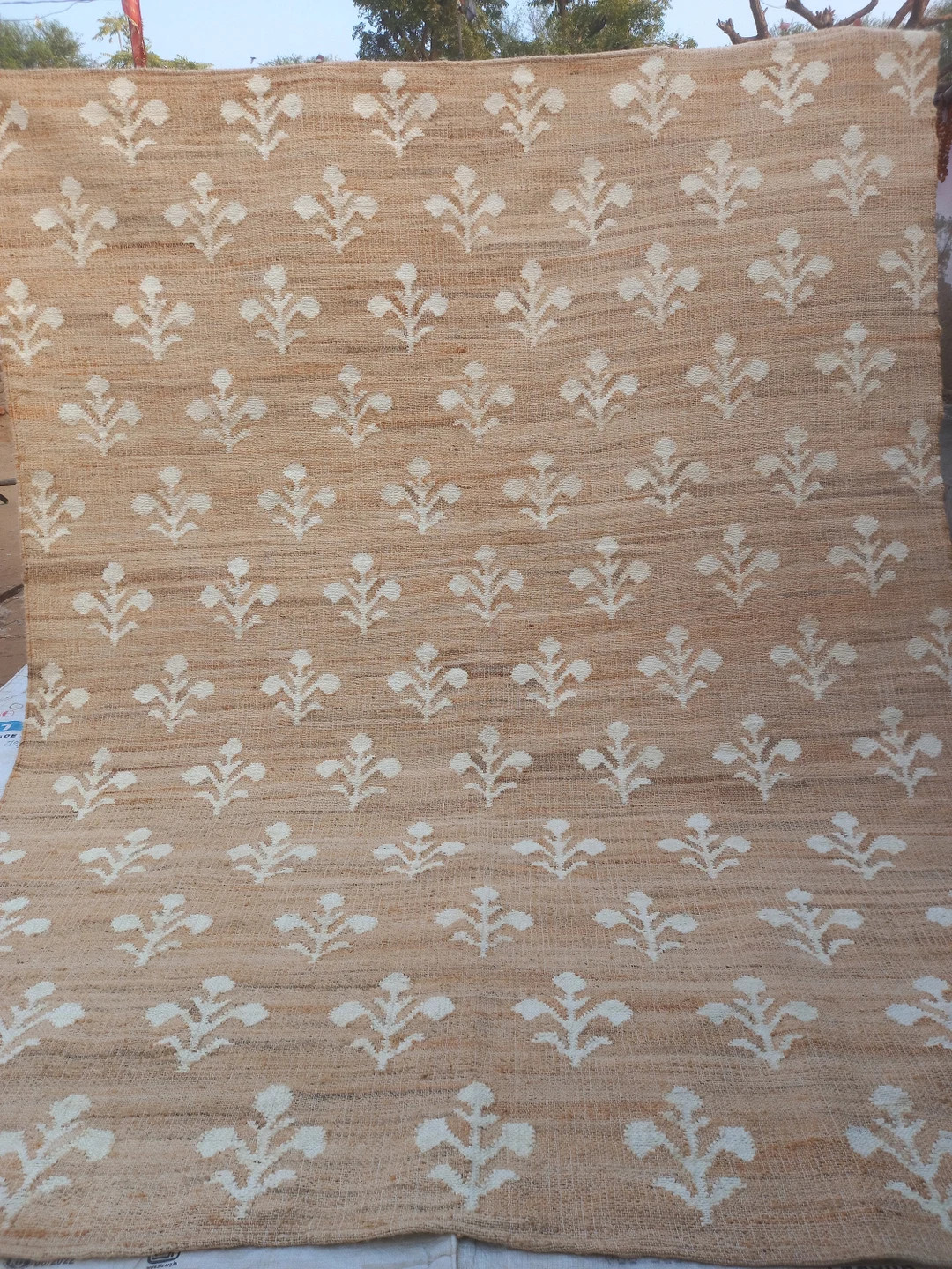 Handmade Jute Cotton Flower Kilim Rug Caucsian Turkish Traditional  Kilim Rug Natural cotton Kili... | Etsy (US)