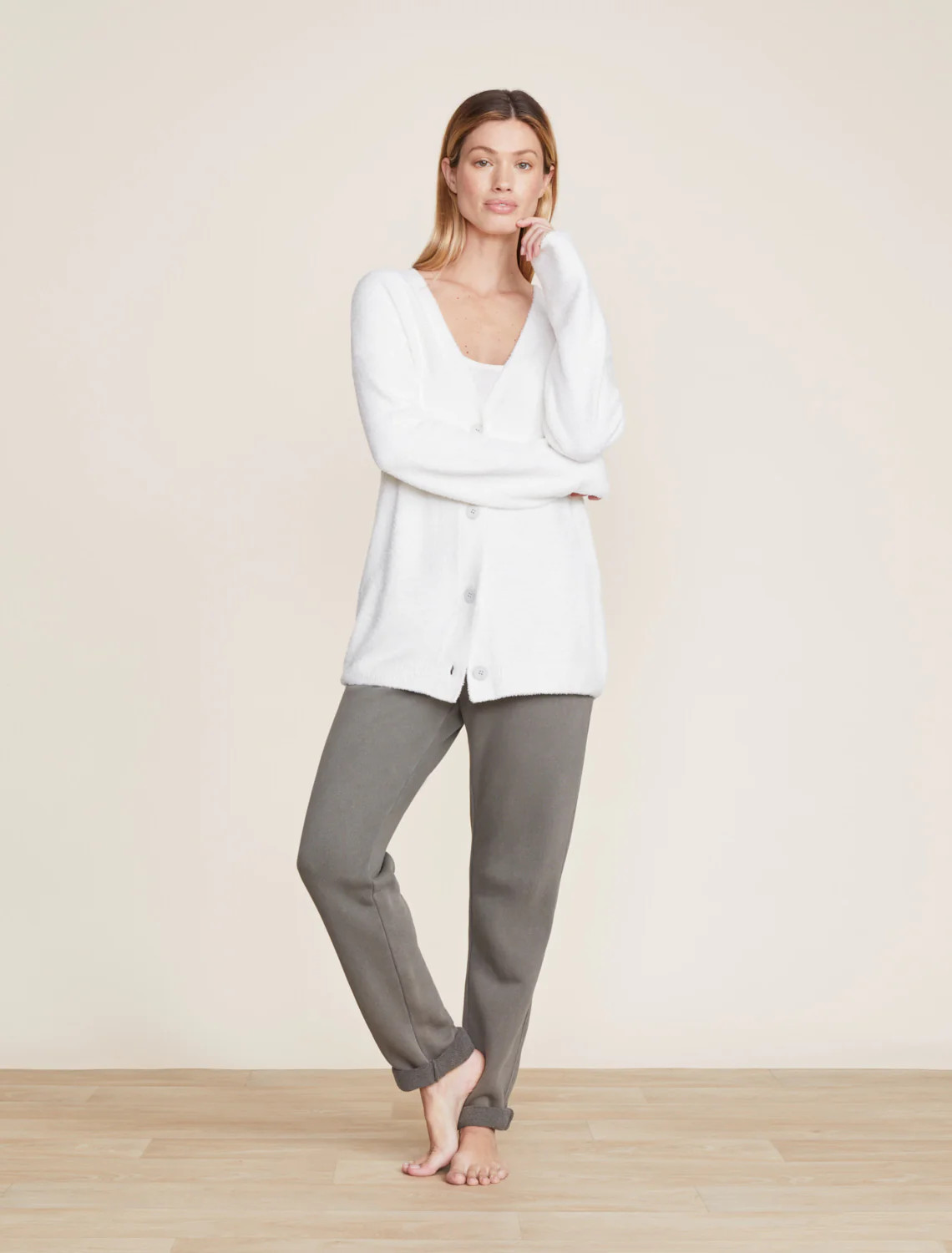 CozyChic Lite® Cable Button Cardigan | Barefoot Dreams