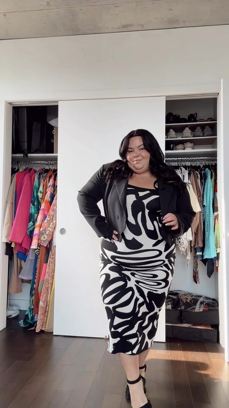 Plus size work outfit for the office 
Cropped blazer from Boohoo wearing a size 20
Plus size midi dress size 20 from Eloquii 

#LTKPlusSize #LTKMidsize #LTKWorkwear
