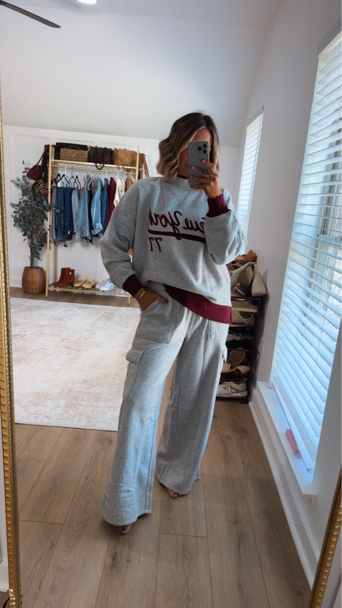 Cozy set from American Eagle. I’m 5’6 143lbs size medium in both

#LTKootd #LTKSeasonal #LTKmomlife