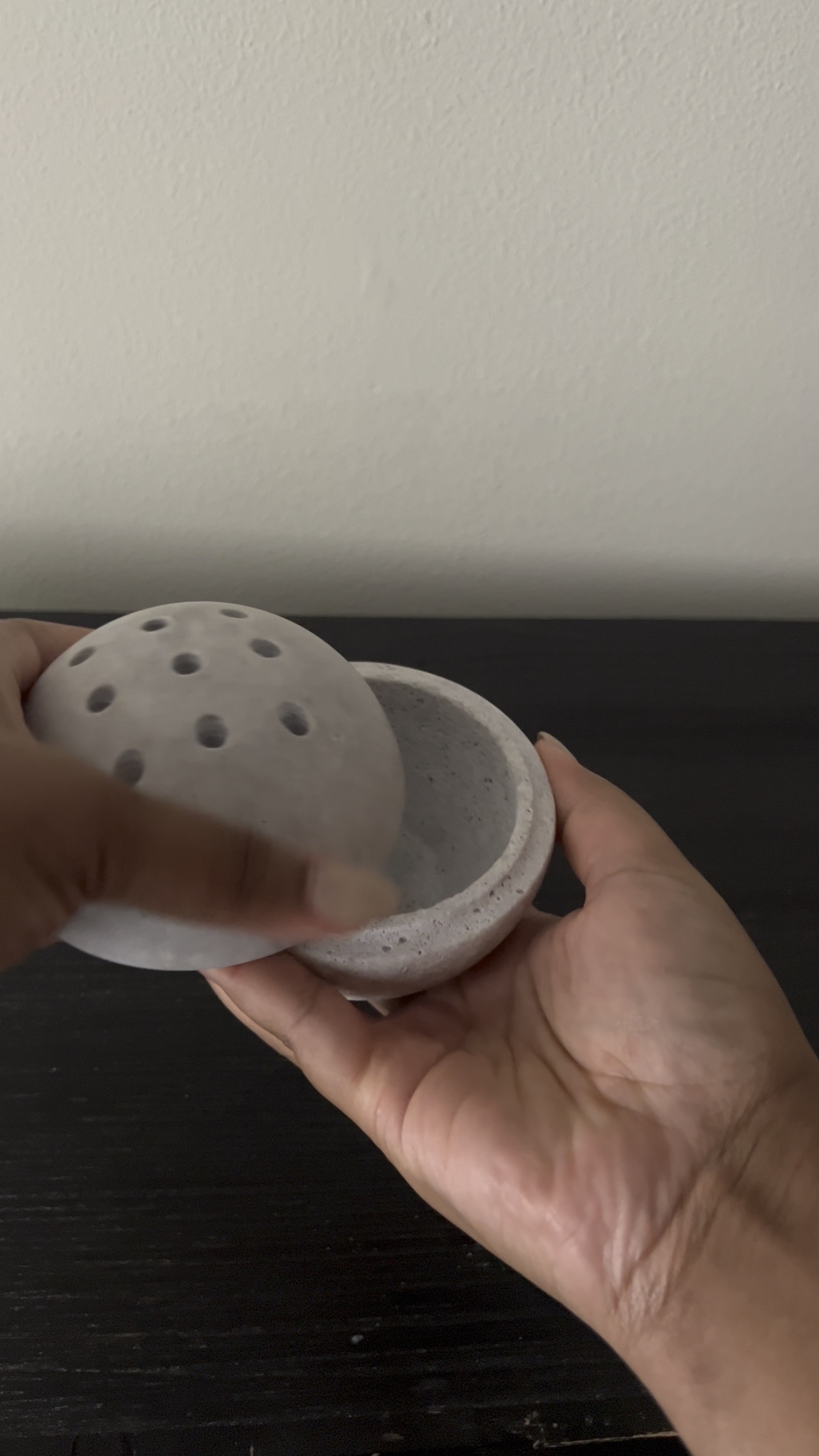 Natural Round Incense Holder, Minimalist Travertine Incense Burner for Cones, Coil Incense, with Incense Plug, 3.94in (Gray).

#LTKFind #LTKGiftGuide #LTKhome