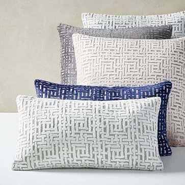 Allover Crosshatch Jacquard Velvet Pillow Covers | West Elm (US)