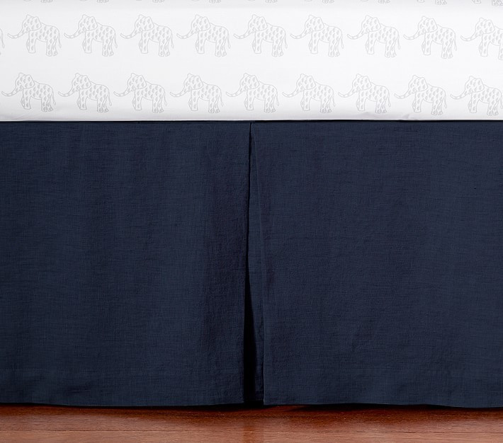 Belgian Flax Linen Crib Skirt | Pottery Barn Kids