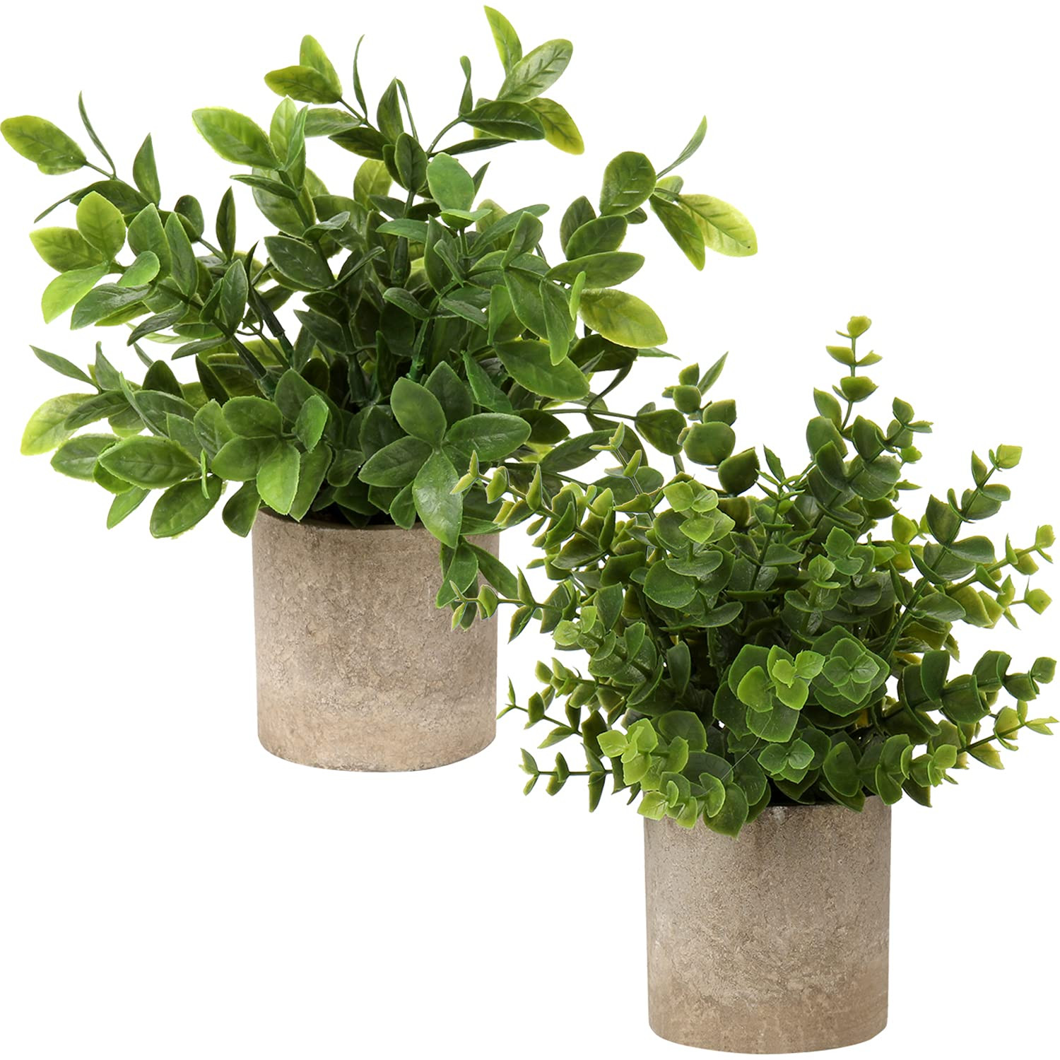 Artificial Mini Potted Plants Plastic Fake Green Plant Small Faux Plants in Pots for Home Table Offi | Amazon (US)