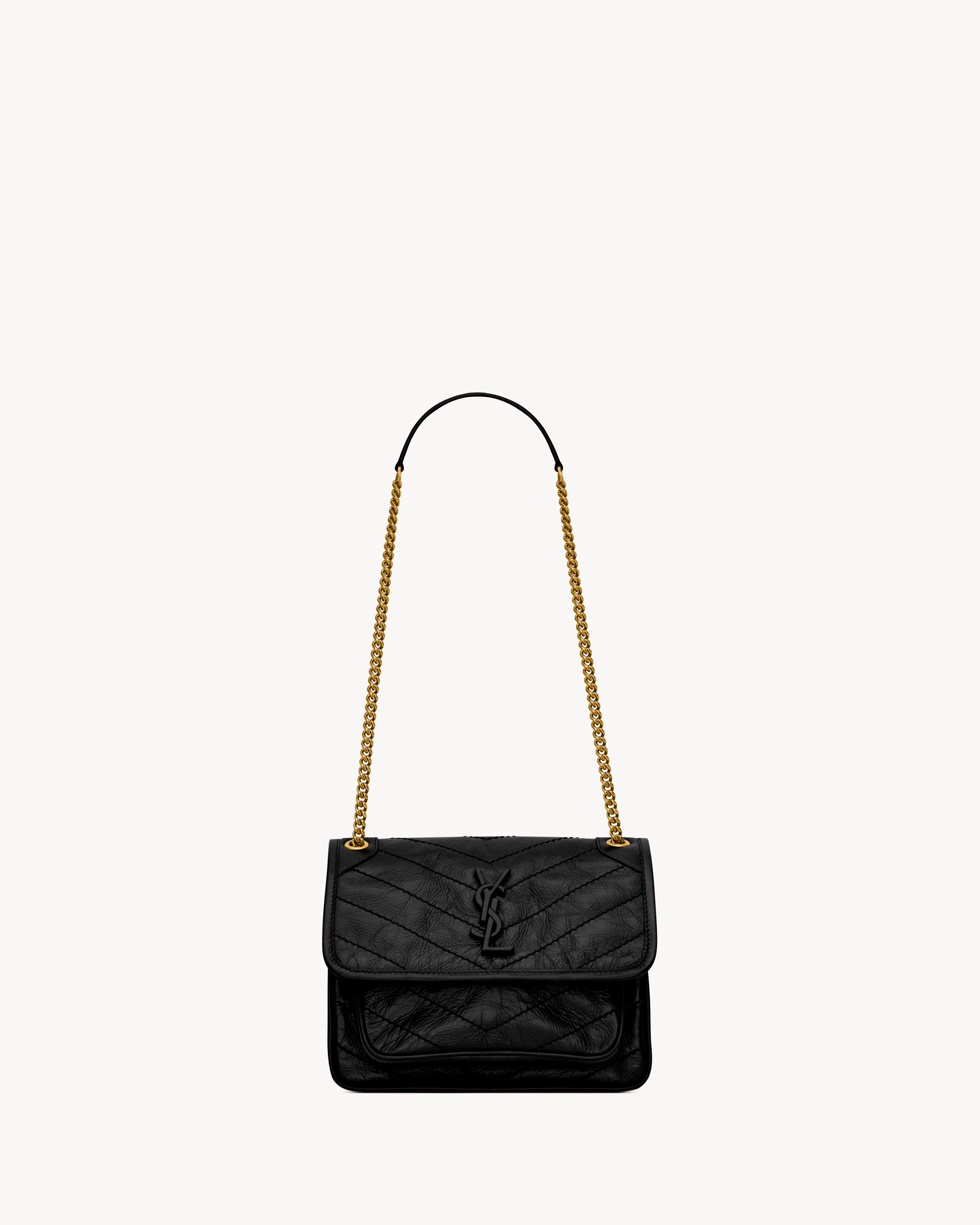 Saint Laurent Niki Baby In Vintage Leather - Black - Women - One Size | Saint Laurent Inc. (Global)