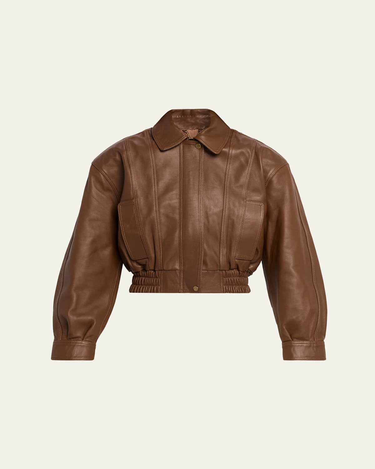 Samson Cropped Leather Jacket | Bergdorf Goodman