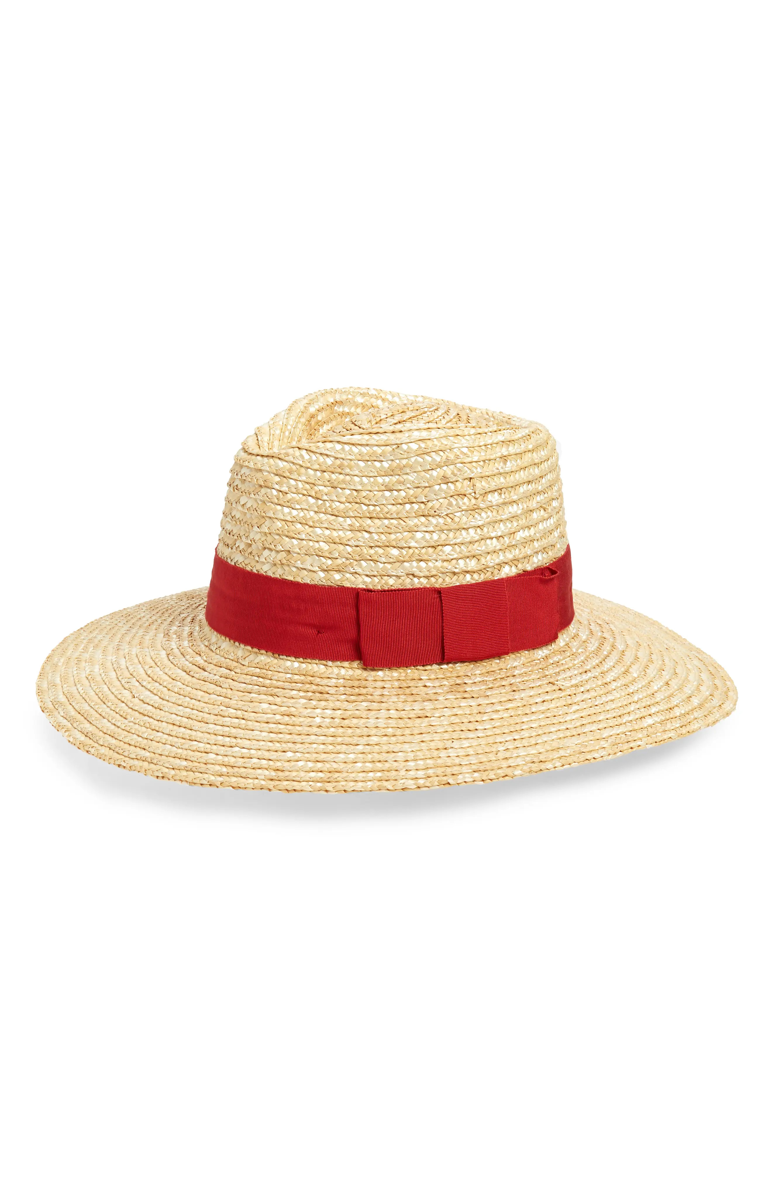Brixton Joanna Straw Hat, Size Medium in Honey/Sunrise at Nordstrom | Nordstrom