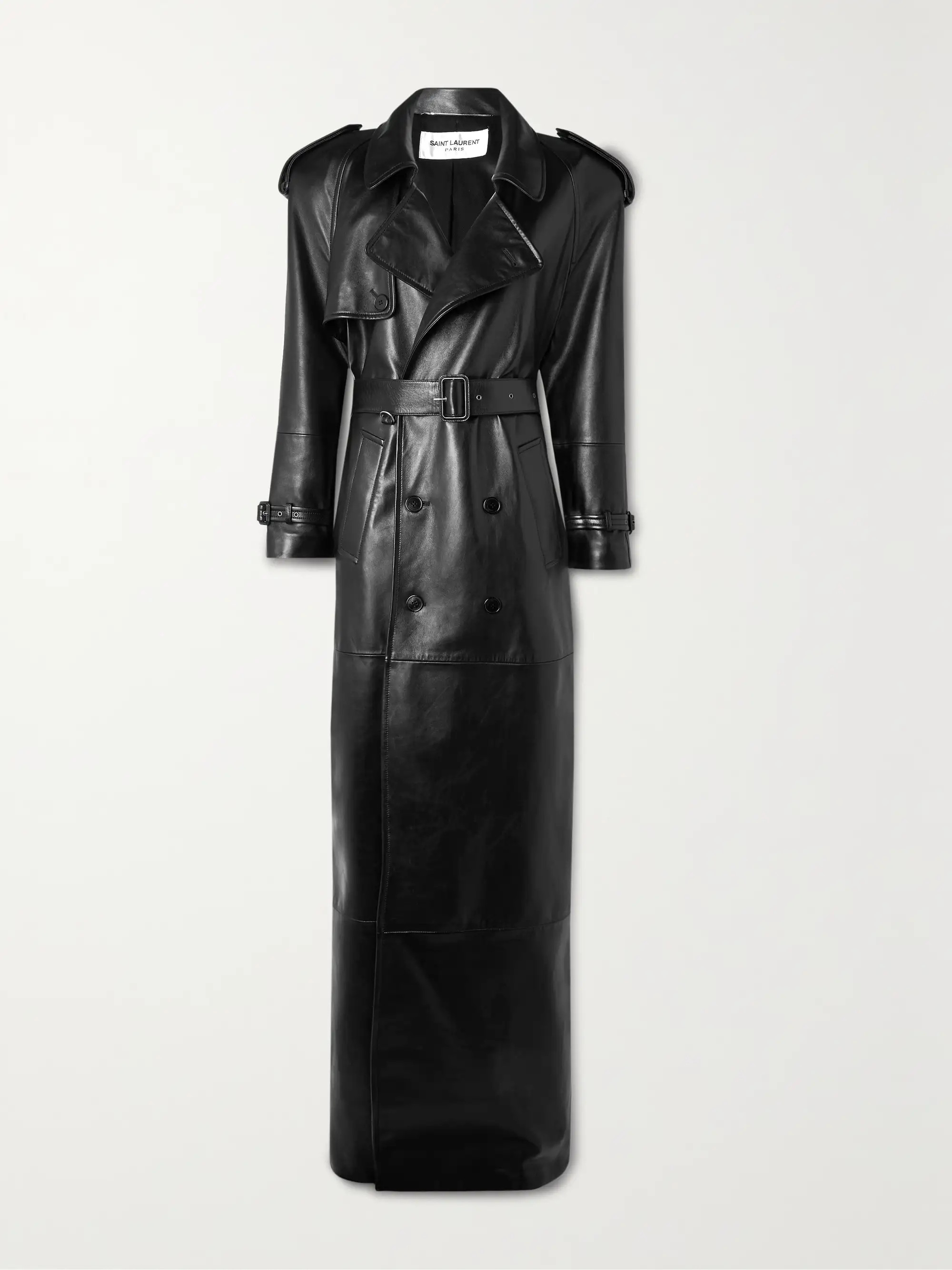 Belted leather trench coat | NET-A-PORTER (US)