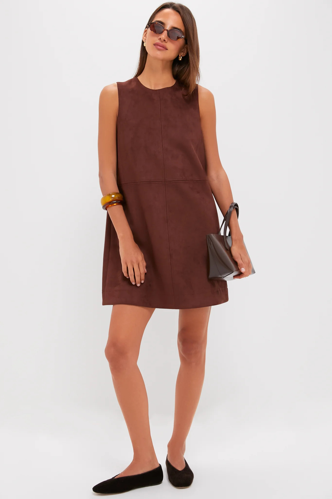 Ganache Vegan Suede Marlowe Dress | Tuckernuck (US)