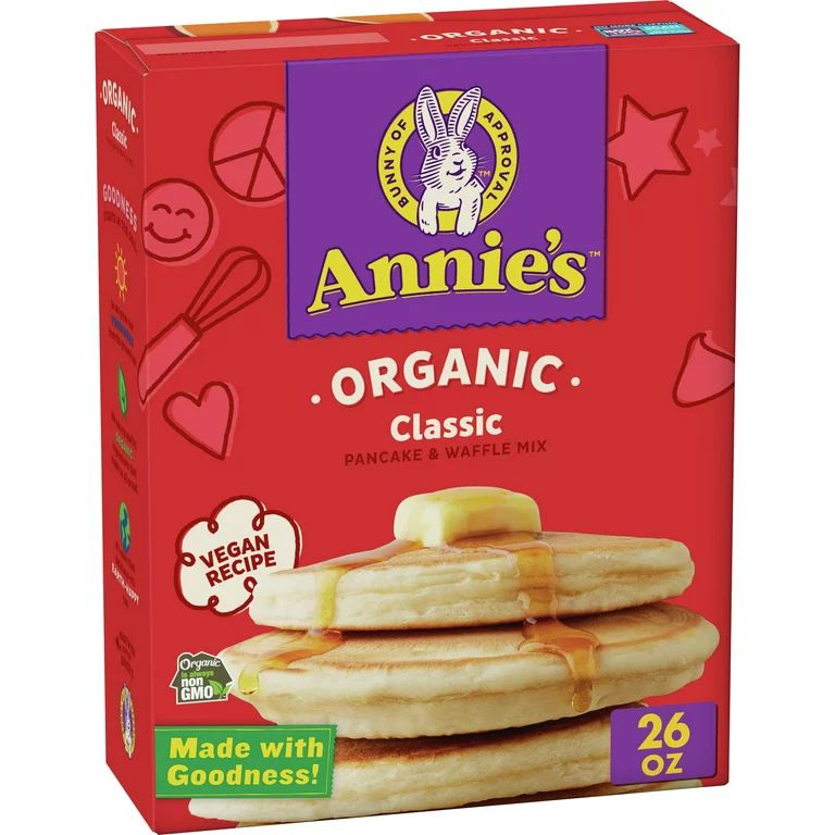 Annie’s Organic Classic Pancake & Waffle Mix, 26 oz. Box | Walmart (US)