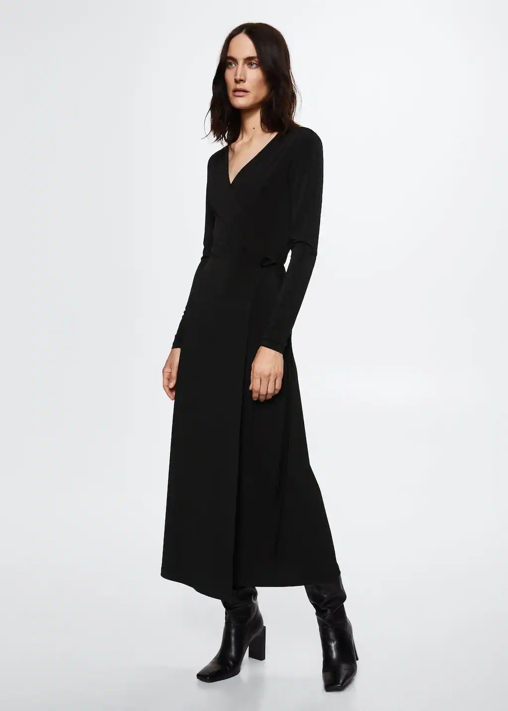 Knotted wrap dress -  Women | Mango United Kingdom | MANGO (UK)