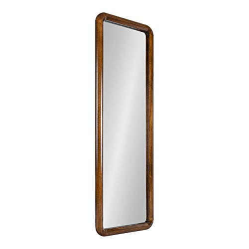 Kate and Laurel Pao Mid-Century Panel Wood Framed Wall Mirror, 16 x 48, Walnut Brown, Modern Full Length Mirror for Wall | Amazon (US)