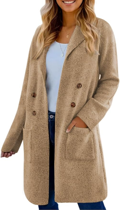 CiCiBird Women Fall Long Cardigan Sweater Trendy Knit Jacket Coat Dressy Blazer Coatigan | Amazon (US)