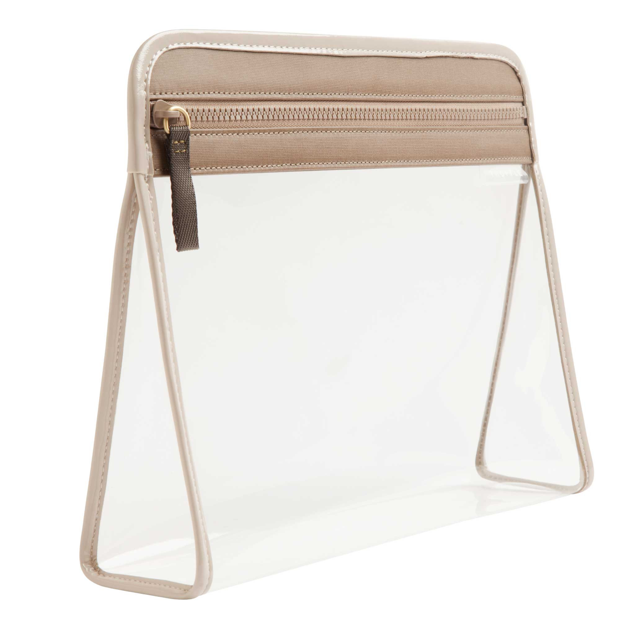 Clarity Pouch Large - Large Clear Makeup Bag | Truffle | TRUFFLE