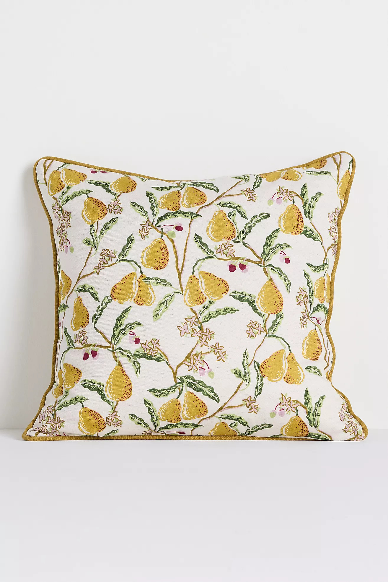 Pera Cotton Printed Fruits Pillow | Anthropologie (US)