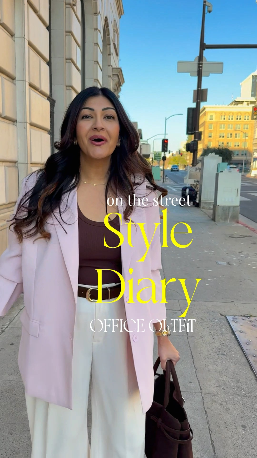 Today’s spring office outfit formula includes a light pink blazer, white wide leg pants, and a tank top. I’ve added accessories to elevate the look - faux suede bag and belt. 

The pants are a splurge but you’ll wear them all the time! I wear mine on repeat in summer and spring! 

Sizing:
Blazer runs large- normal size if you want an oversized look
Pants runs large tts - wearing a size 10

Save this for the mornings you’re running on coffee and vibes ☕️✨

Perfect for:
• office days 
• client meetings 
• presentations
• work dinners 
• polished everyday wear 

Work outfit inspo, elevated office style, modern workwear staples, capsule wardrobe essentials, chic professional outfits, office outfit 



#LTKstorytime #LTKootd #LTKWorkwear