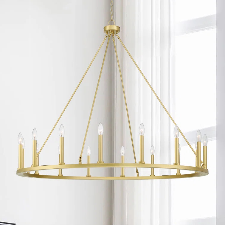 Finchley Dimmable Wagon Wheel Chandelier | Wayfair North America