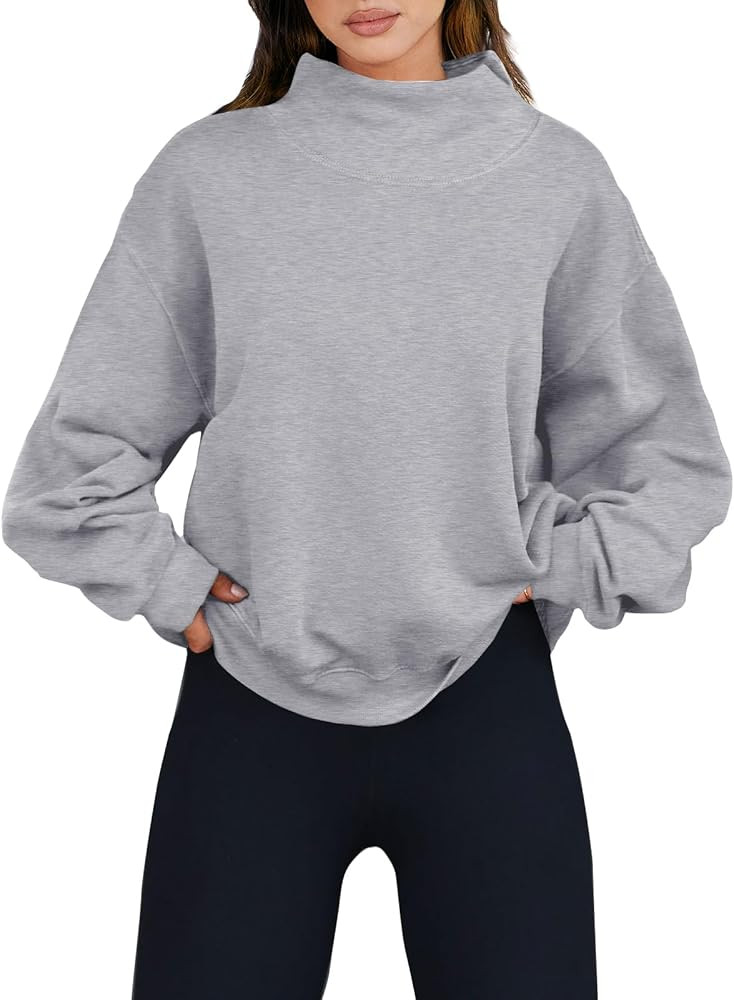 ANRABESS Womens Oversized Sweatshirts Turtleneck Pullover Long Sleeve Hoodies Tops Spring Outfits... | Amazon (US)
