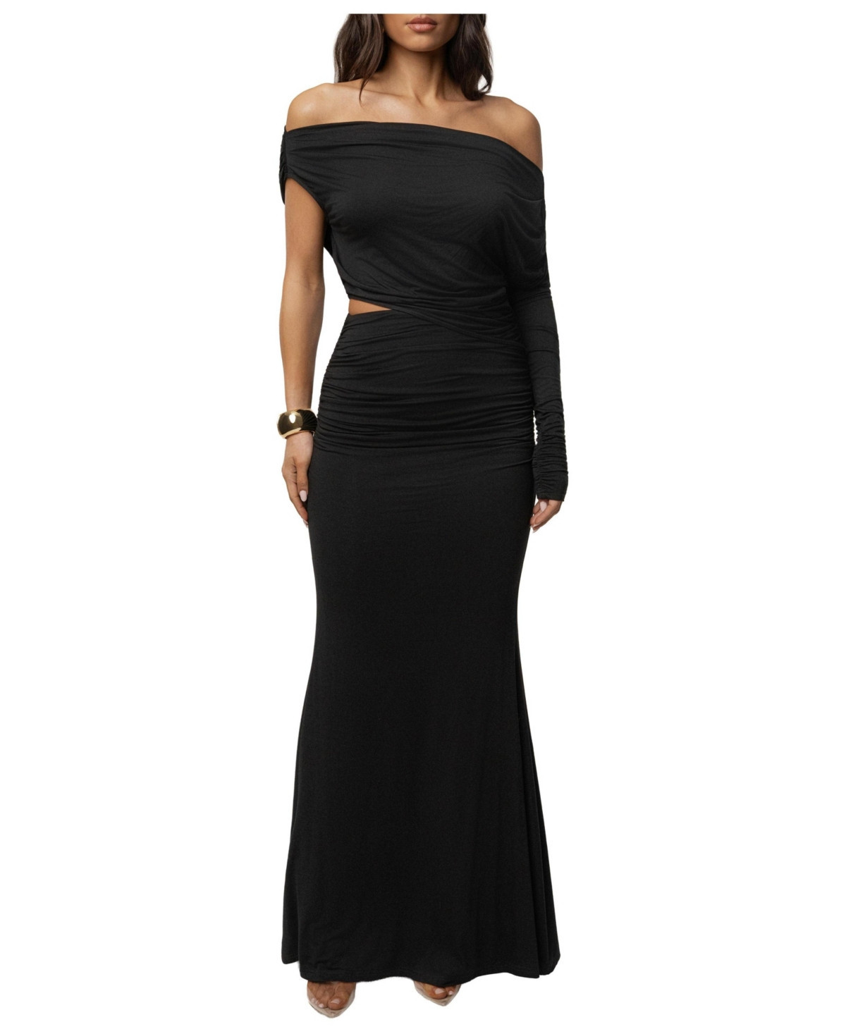 Jluxlabel Women's Premiere Cutout Maxi Dress - Black | Macy's