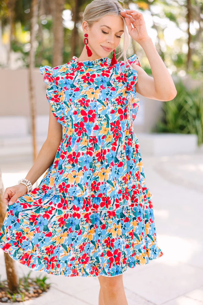Just A Dream Red Floral Babydoll Dress | The Mint Julep Boutique
