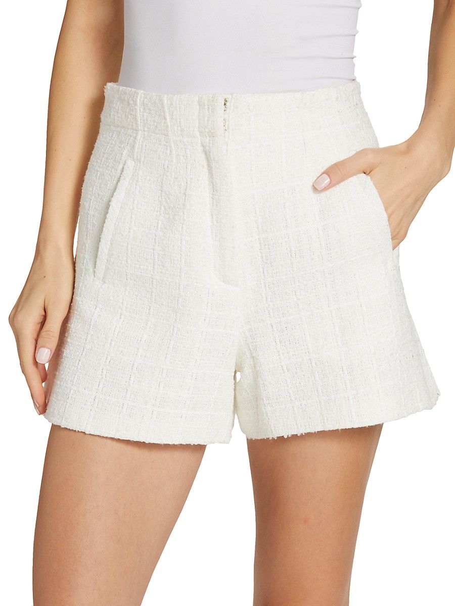 Veronica Beard Women's Jazmin Tweed Shorts - Off White - Size 10 | Saks Fifth Avenue OFF 5TH