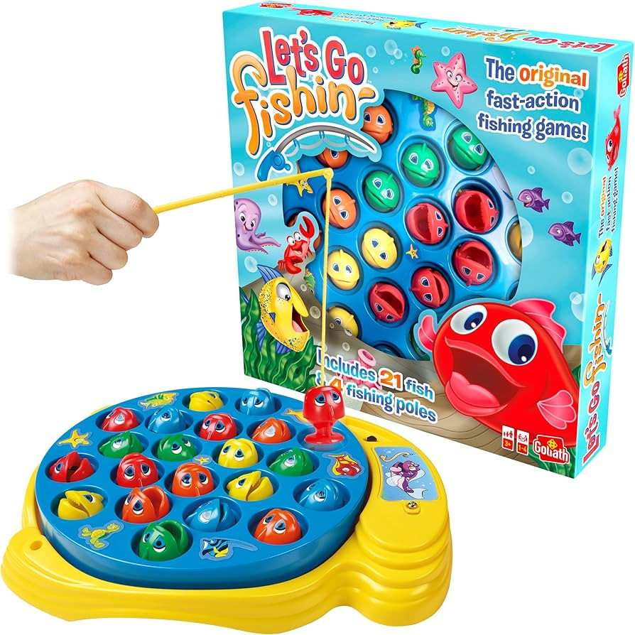 Let's Go Fishin' Game by Pressman - The Original Fast-Action Fishing Game!, 1-4 players          ... | Amazon (US)